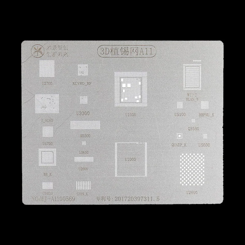 Трафарет BGA для реболлинга трафарет 3D посадки сетка с ИС A8 A9 A10 A11 iPhone 6S 7G 8G 8P X Series