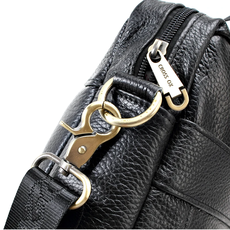 CROSS OX Кожаный портфель для мужчин Сумка из натуральной кожи Черный HB373|genuine leather men