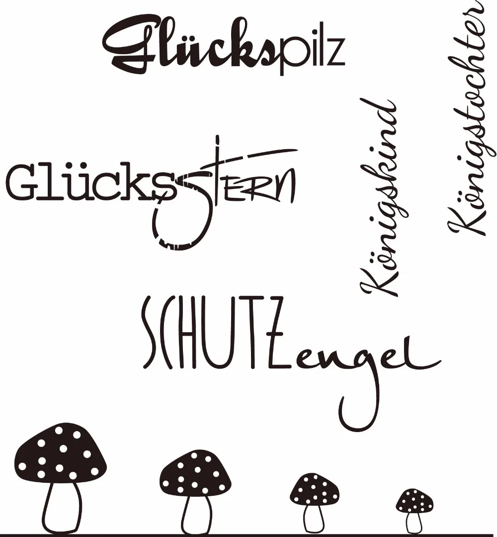 Немецкий слово прозрачный чистый силикон штамп/печать для DIY