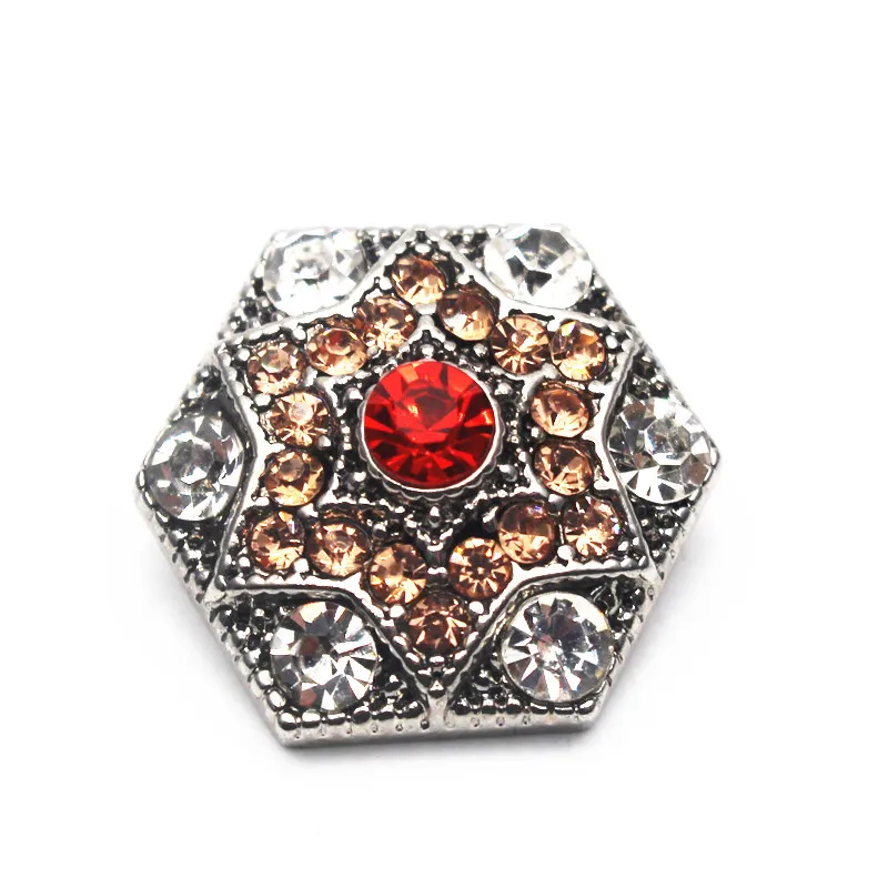 10 шт./лот Звезда Давида Кнопки Белый Кристалл Полная оснастка амулеты подходят 18