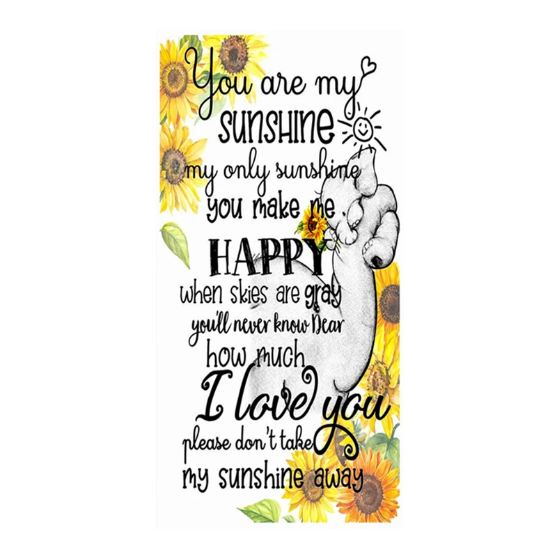 Стильный оранжевый You Are My Sunshine кухонные полотенца для рук из микрофибры с