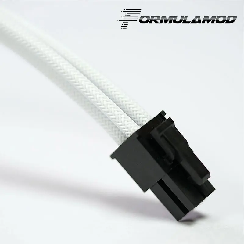 FormulaMod Fm-cpu 4P-A, cpu 4Pin удлинитель питания, материнская плата 18AWG 4Pin многоцветные соответствующие кабели расширения - Цвет лезвия: White