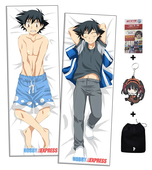 

Hobby Express Ash Ketchum Anime Dakimakura Japanese Hugging Body Pillow Cover ADP67086