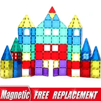 1pcs large size transparent color magnet building bricks magnetic 3d blocks constructions for kids toys children gifts