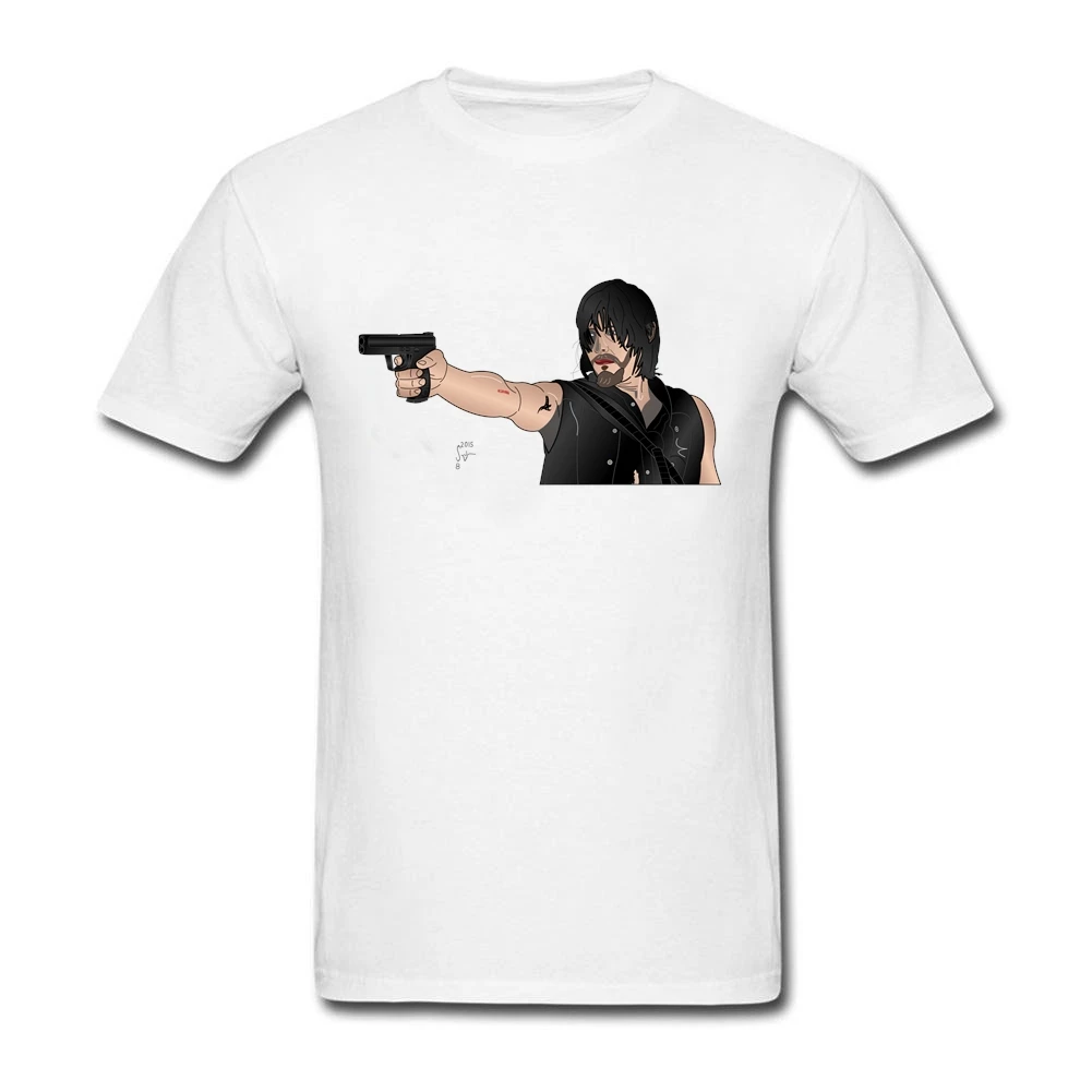Summer Fashion Men TShirt Boy Daryl Dixon Walking Dead Tees Shirts Homme Short Sleeve Cotton Casual T-Shirt Male Tops Shirt |