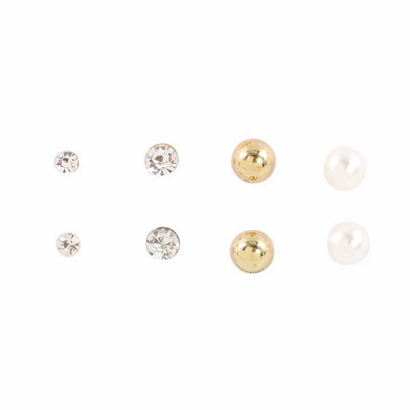 

New Women Simple Round Pendant Necklace Jewelry Set Fashion Metal Crystal Earrings Party Necklace Jewelry Ladies Jewelry Gifts