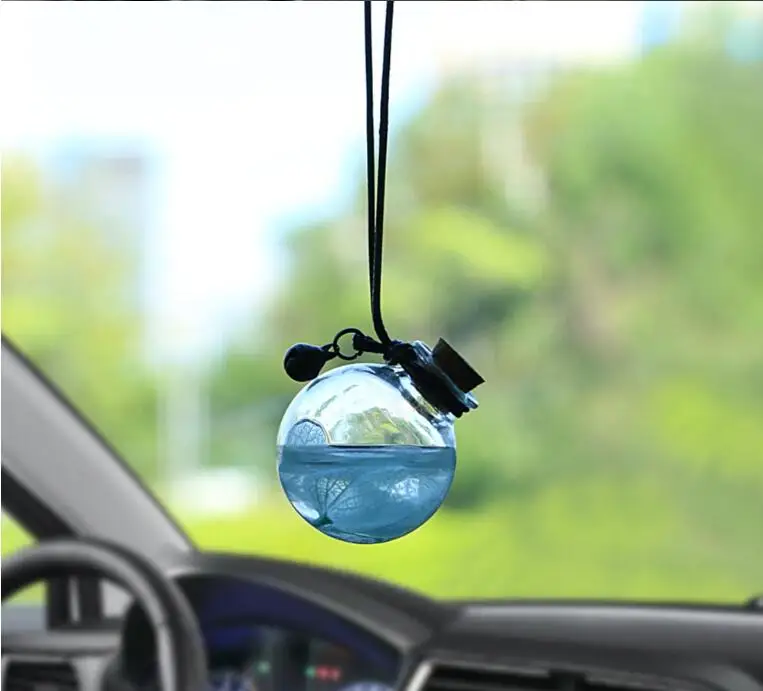 Автомобильный подвесной стеклянный парфюм пустая бутылка с подвесом цветком