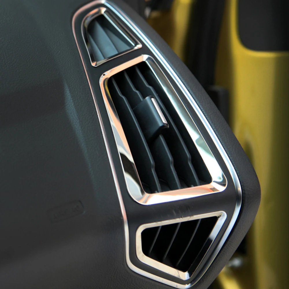 6 шт./компл. ABS Chrome Выход кондиционера с блестками украшение для Ford Focus 3 mk3 4 MK4 sedan