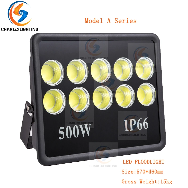 

CHARLESLIGHTING 3 Years Warranty COB Square LED Flood Lights 150W/200W/300W/400W/500W Super Bright Project Lights 90 Degree