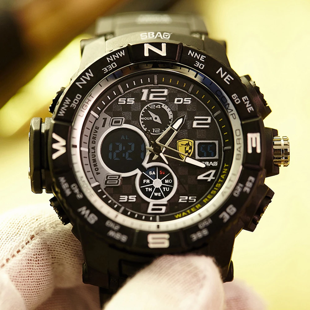 Новинка 2017 года Для Мужчин's спортивные часы светодиодный Подсветка 30 м