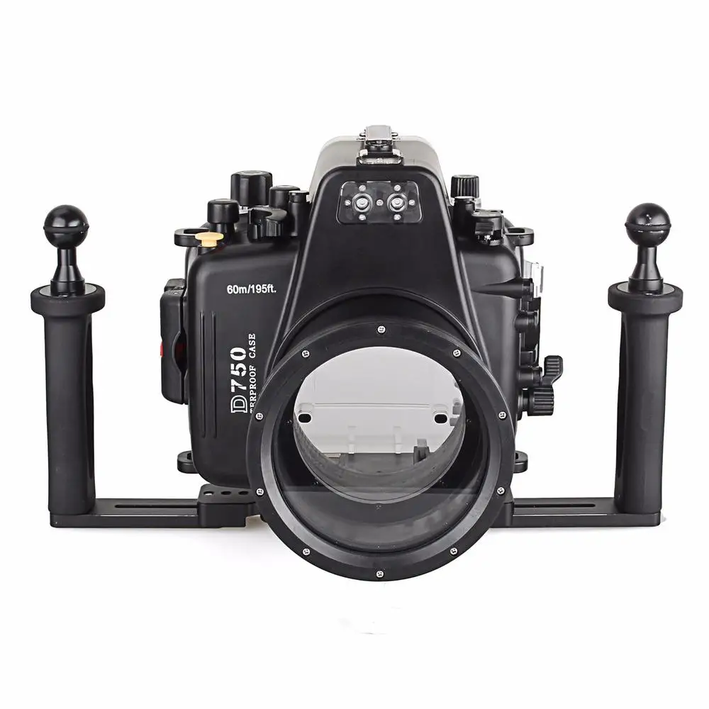 Чехол для подводной камеры Meikon 60 m/195ft водонепроницаемая сумка Nikon D750 + алюминиевый