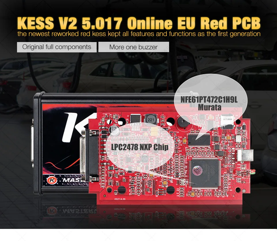 Красный KESS V2.47 V5.017 без жетонов ЭБУ чип Тюнинг мастер ЭКЮ программист KESS V2 менеджер Тюнинг Комплект для автомобиля/грузовика