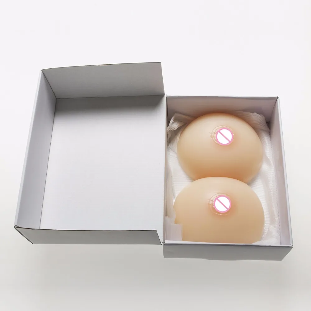 

1000g/pair Natural Round Boobs Shemale Drag Queen Transgender Crossdresser Silicone Breast Forms Bust Enhancer 36D/38C