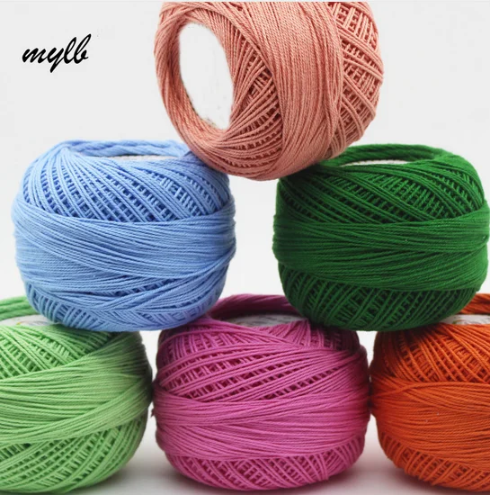 Mylb 1 мяч = 50 г 3 # кружевная хлопчатобумажная пряжа для вязания крючком Вязание