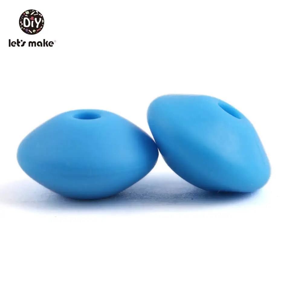 sky blue Чечевица силиконовый Прорезыватель 12 мм 40 шт Силиконовые Бусины DIY бусины-прорезыватели ожерелье для кормления пищевые силиконовые счеты бусины давайте сделаем - Цвет: sky blue