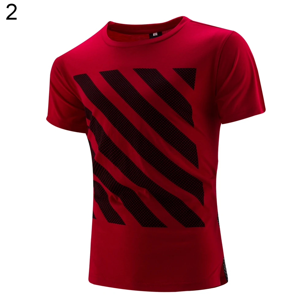 Для мужчин летние Повседневное Диагональ Полосатый круглый Средства ухода за