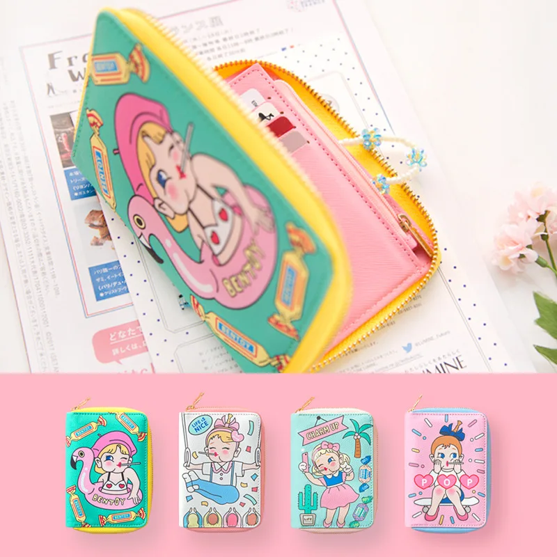 Многофункциональная Милая женская сумка для карт Harajuku|coin bag|purse harajukuwomen coins bags |