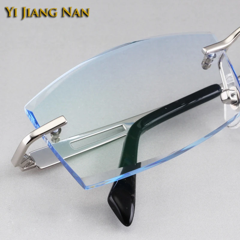 Мужские очки без оправы с алмазной резкой Oculos De Grau Masculino Armacao по рецепту |