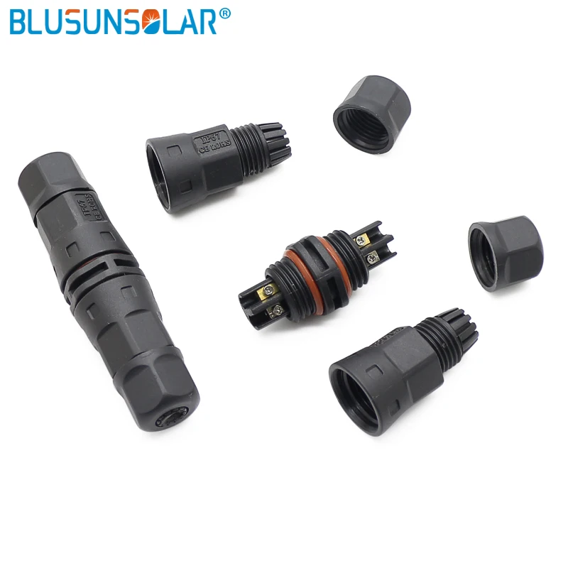 M15 Straight connector I Type Waterproof Connector Screw Lock Electrical Wire Adapter Cable Industrial plug 2Pin 3Pin | Обустройство