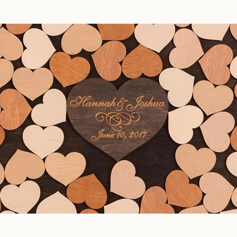 Индивидуальная Свадебная Гостевая книга альтернативная деревянная коричневая