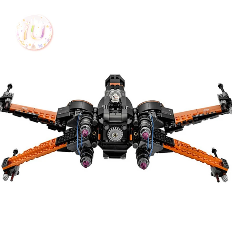 Legoings 75102 Звездные серии Poe X wing боец Строительные блоки набор подарок на день