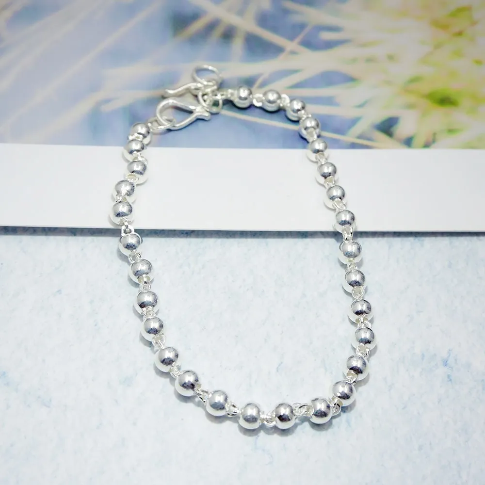 Аутентичные 990 Серебро Браслеты Китайский стиль Lucky бусины браслет для женщин