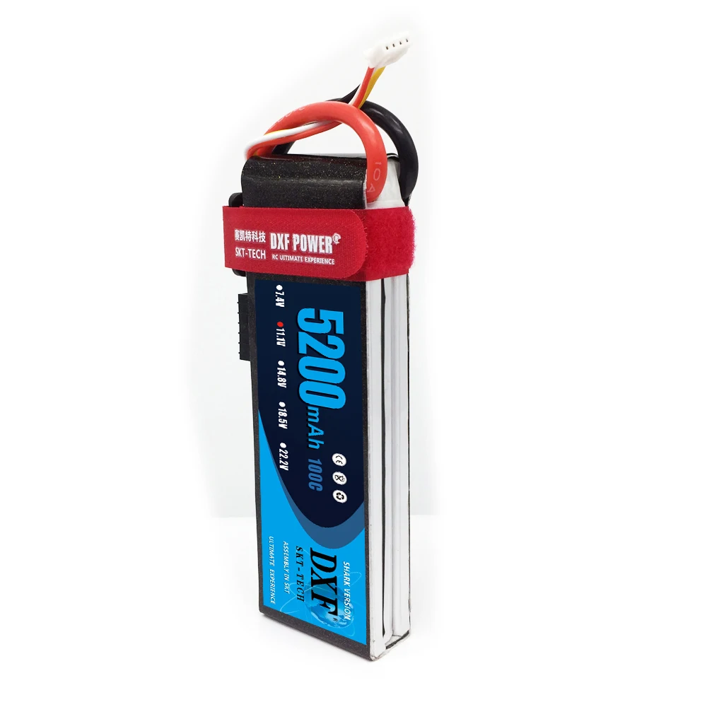 

DXF Lipo Battery 11.1V 5200MAH 100C 3S MAX200C T/XT60 LiPo RC Battery For Rc Helicopter Car Boat drone truck quadcopter Traxx