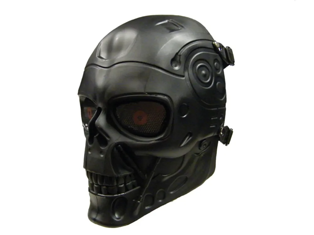 Tactical Full Face Mask Metal Mesh Eye Protection Airsoft Paintball Military DC10 Black |