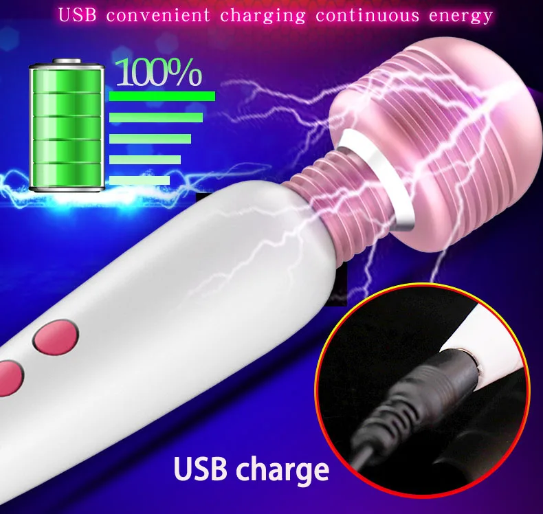 Новый USB Перезаряжаемые AV вибратор волшебная палочка в обтяжку G Spot стимуляции