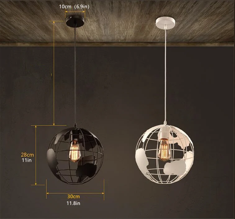 Промышленная подвеска в винтажном стиле форме земли светильники простой из
