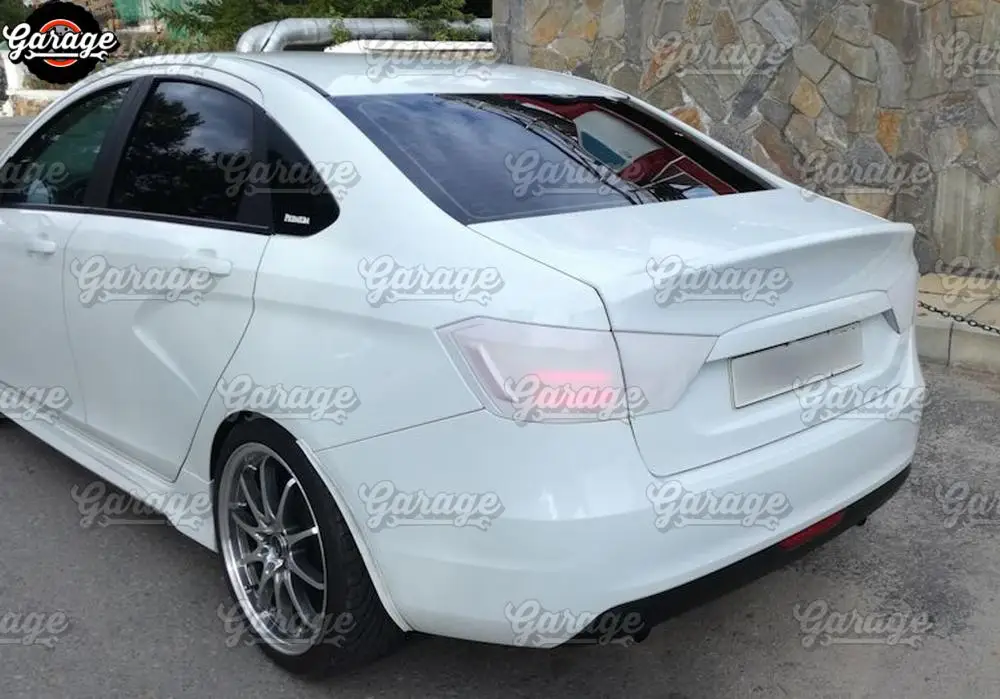 Спойлер утиный хвост для Lada Vesta-на крышке багажника ABS пластиковая отделка Аксессуары аэродинамическое крыло спортивный коврик для автомобиля Стайлинг тюнинг