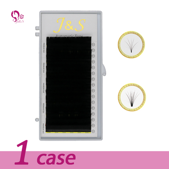 J&S easy fan lashes auto fans faux mink eyelash extension 1piece 16lines-131796