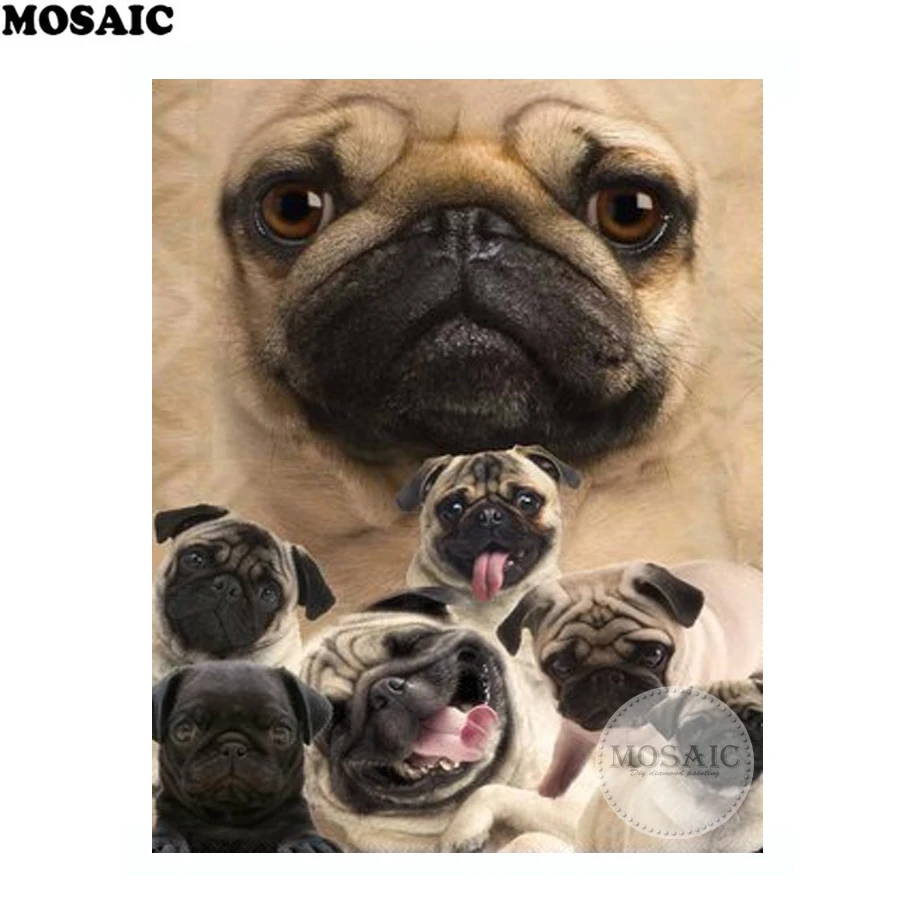 Алмазная живопись сделай сам вышивка крестиком алмазная 3D с животными собаками