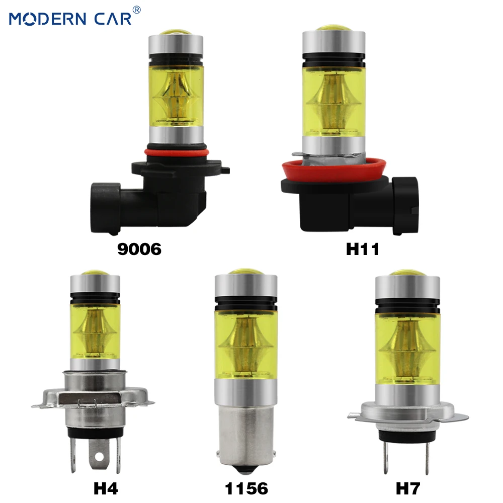 Современный автомобильный h11 led противотуманные светильник 3500k желтый 20SMD h7 противотуманная фара 12v 9005 9006 1156 1157 туман светильник лампочки дешевые светодиодная фара дальнего света, светильник s