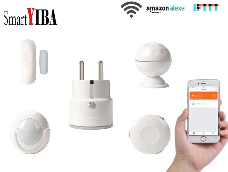 SmartYIBA управление через приложение WiFi умная розетка ЕС PIR инфракрасный детектор