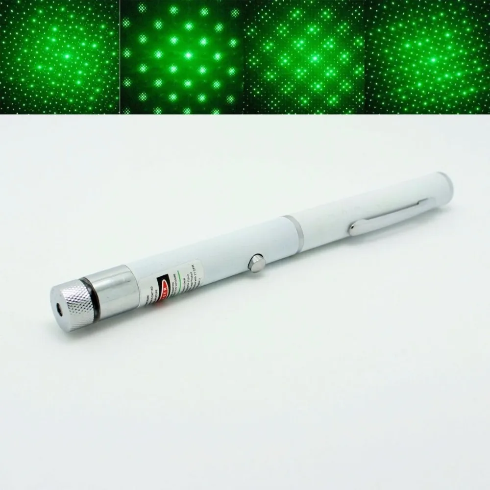 Зеленая лазерная указка ручка высокой мощности 5 мВт 532 нм яркая Одиночная точка