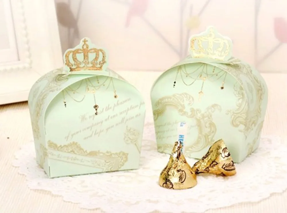 

500pcs Crown candy box creative wedding candy box gift box wholesale