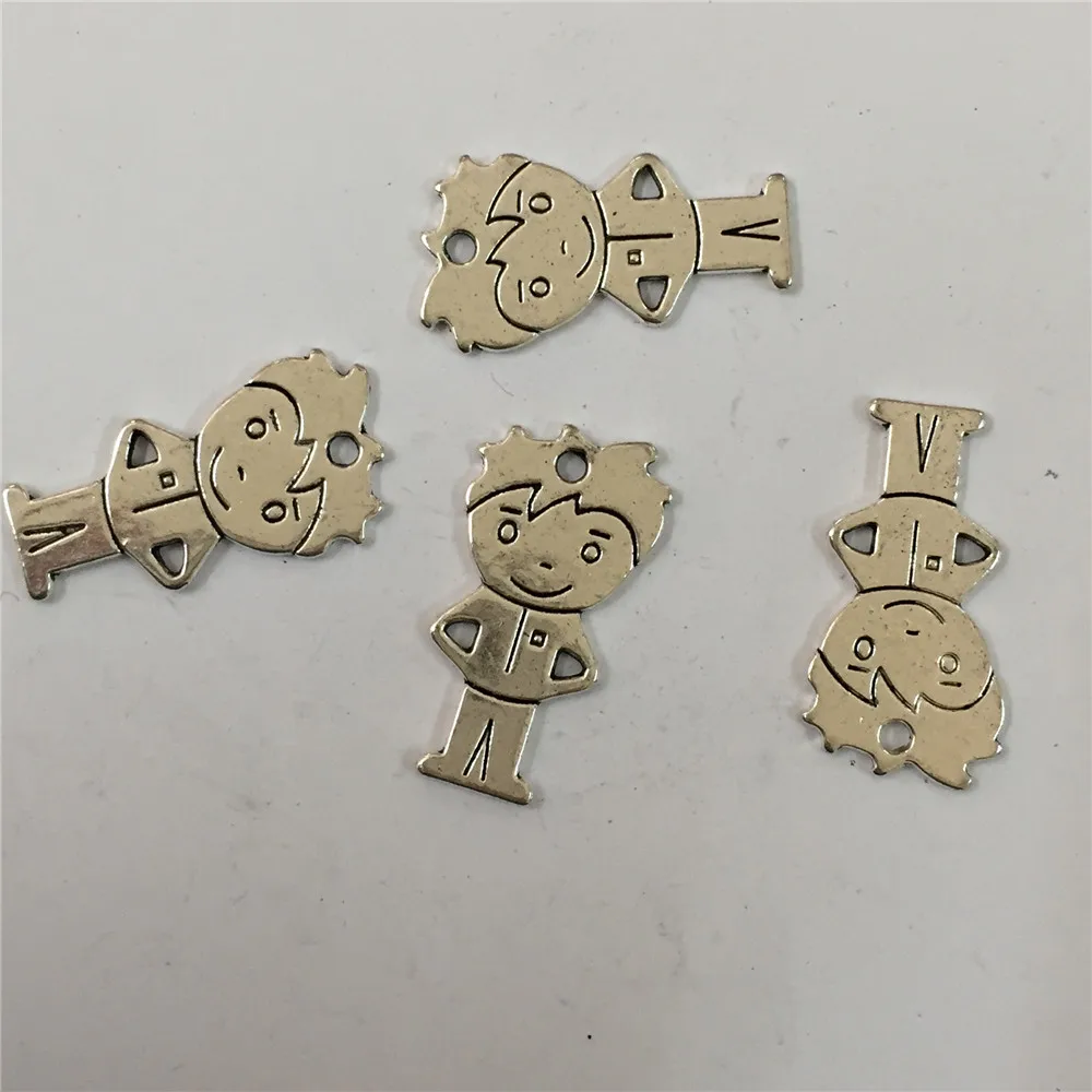 10 units antique sliver cute boy pendant charms jewelry finding suppliers D-3-123 | Украшения и аксессуары