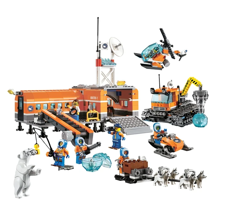 Бела 10442 City Arctic Base Camp Модель Строительство Наборы игрушки хобби 60036 полицейский