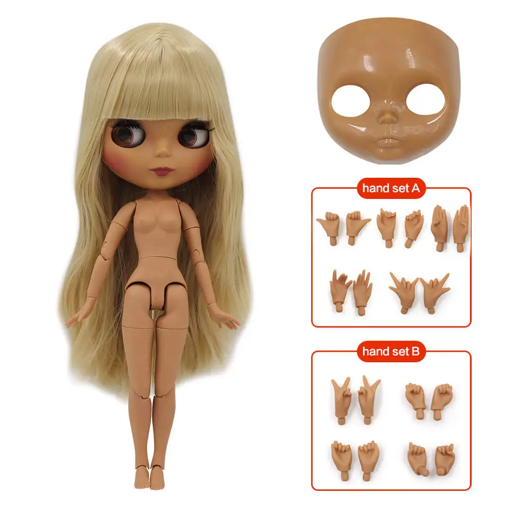 Joint body Ледяная фабрика Blyth кукла шарнир тело DIY обнаженные игрушки BJD модные куклы девушка подарок Специальное предложение на продажу с лицом оболочки ручной набор A& B - Цвет: Joint body
