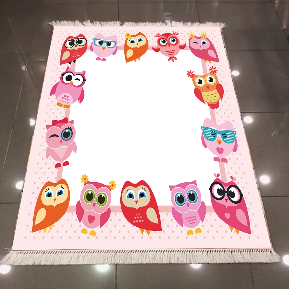 Еще белые напольные цветные милые совы розовые рамки 3d из микрофибры