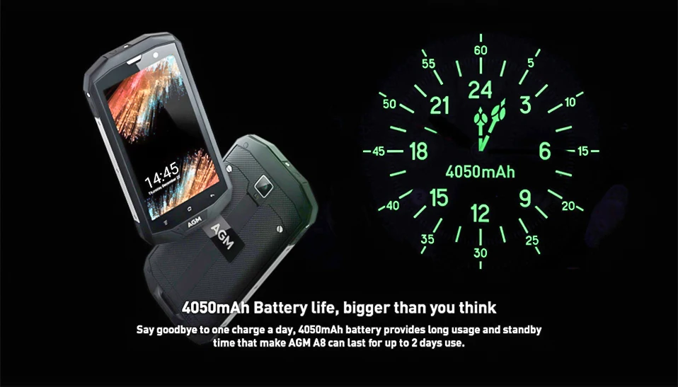 AGM A8 5,0 дюймов HD IP68 4050 мАч 4G смартфон 4 Гб+ 64 Гб Водонепроницаемый Android 7,0 MSM8916 четырехъядерный мобильный телефон 13 МП NFC