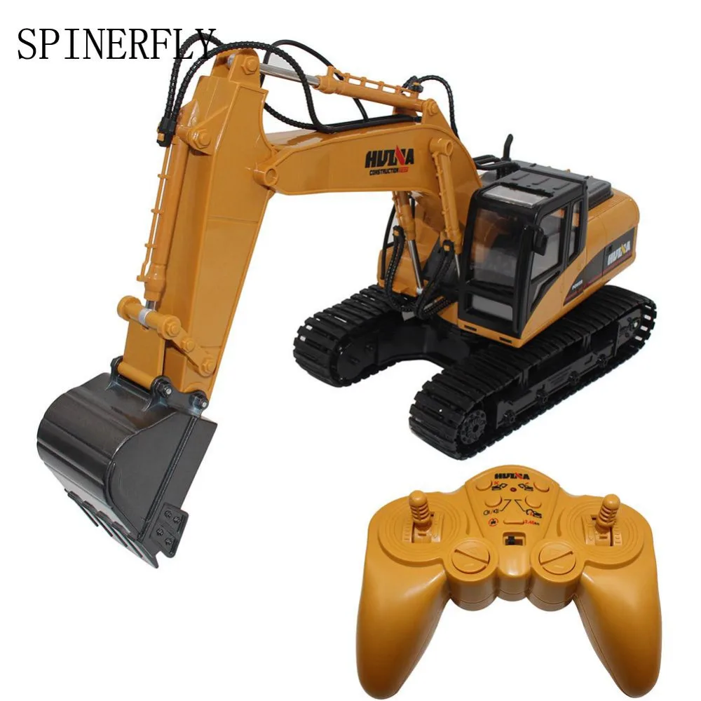 15CH Mini Size Full Functional Remote Control Excavator Bulldozer Construction Toy RC Truck Electric Toys for Children Gift | Игрушки и