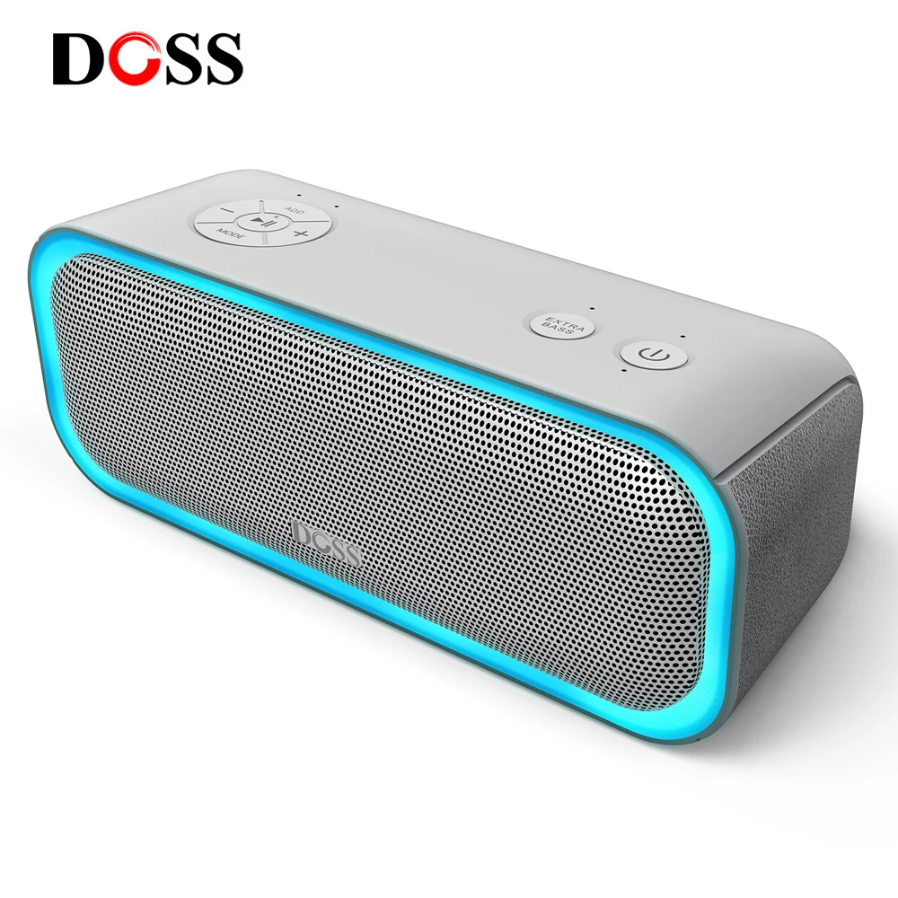 ДОСС SoundBox Pro СПЦ Bluetooth Динамик 2*10 Вт Беспроводной s с светодио дный свет Enhanced Bass