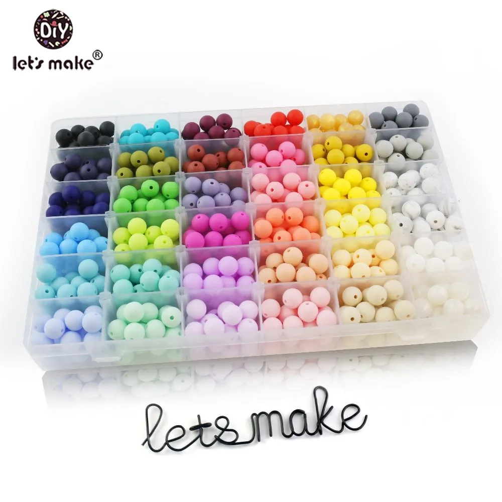 

Let's Make Silicone Beads 12mm 10pc Rough 4-6months PVC Free Teething Toys Wholesale DIY Accessories Pacifier Chain Baby Teether