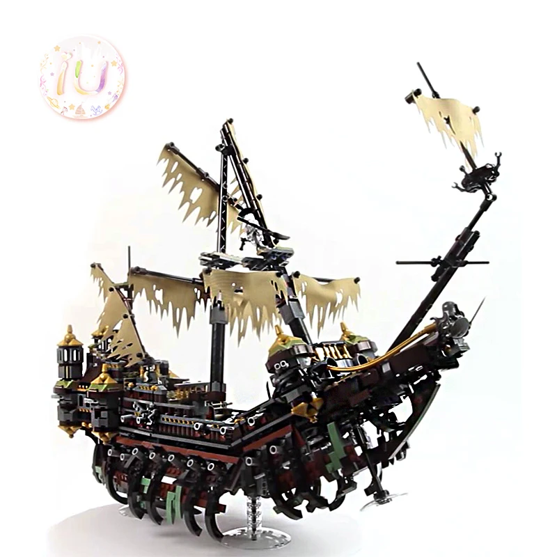 Legoings 71042 Пираты Карибского моря Silent Mary модель строительные блоки подарок на день