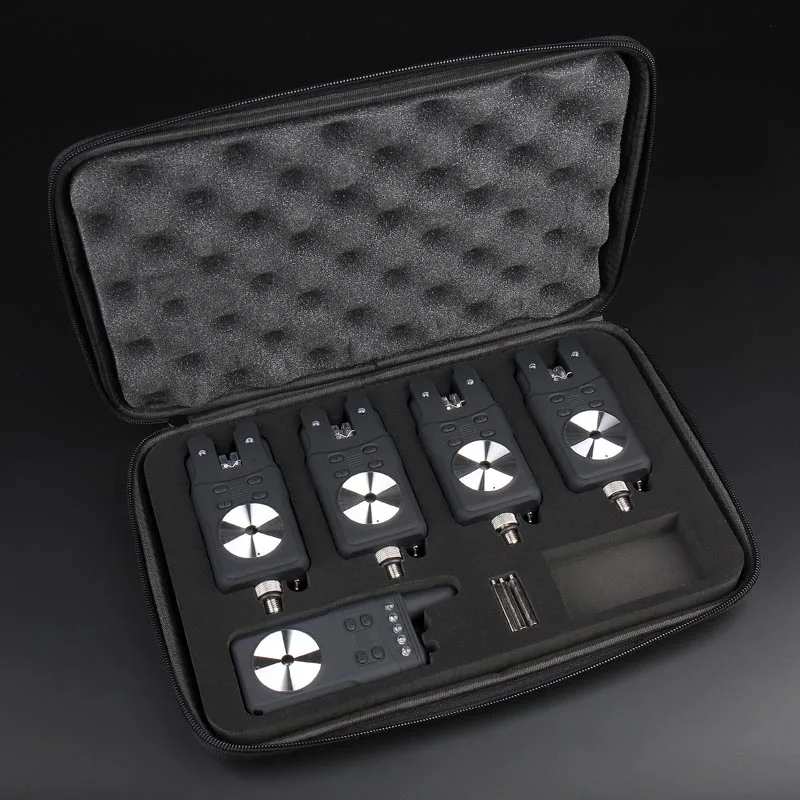 Карповый сигнализатор поклевки с электронным индикатором световой сигнализации на удочку, водонепроницаемый, беспроводной приемник 1+4.