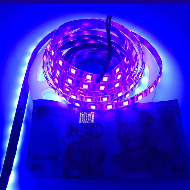 УФ полоска огни 5050 SMD 60 светодиодный S/m Диодная лента фиолетовый цвет гибкие