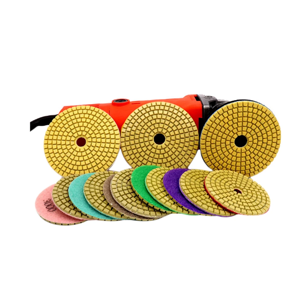 CNBTR 1PCS Diamond Wet Polishing Pads 3 inch for Granite Stone Concrete Marble Floor Grinder or Polisher 50#-3000# | Инструменты