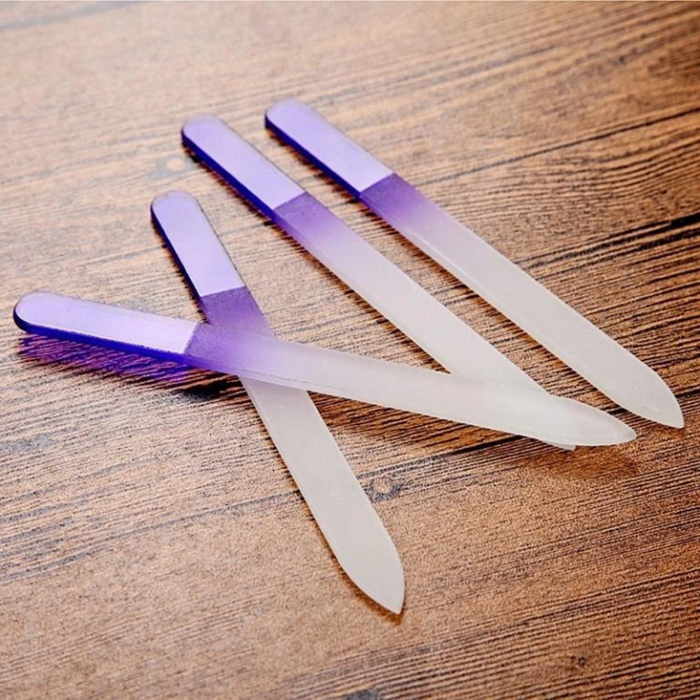 4 Pcs Durable Glass Nail Files Art Acrylic Tip Buffer Buffing Manicure Tool | Красота и здоровье
